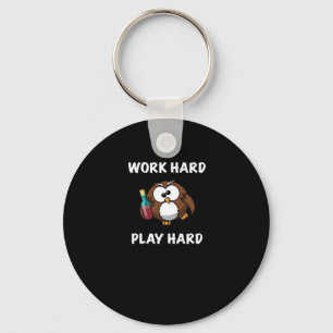 Funny Work Hard Play Hard Essential Key Ring