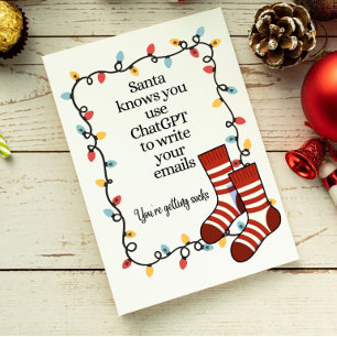 Funny Work Humour Christmas Card for Coworker
