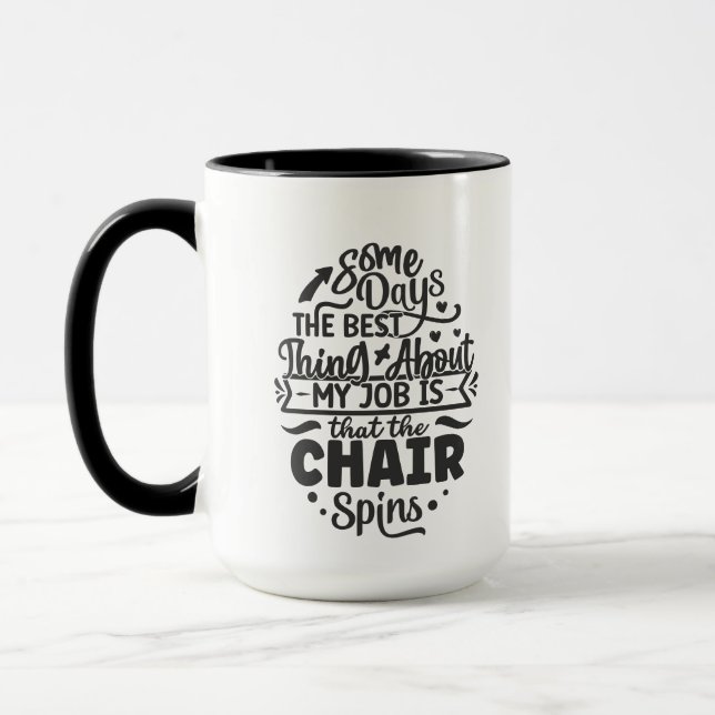 Funny work spinning chair office mug (Left)