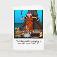 Funny "Working Couple" Humour Greeting Card