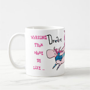 Funny Working From Home Mug Unicorn Madness