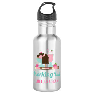 Funny Working Out Until Ice Cream 532 Ml Water Bottle