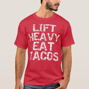 Funny Workout Gift for Men Distressed Lift Heavy E T-Shirt