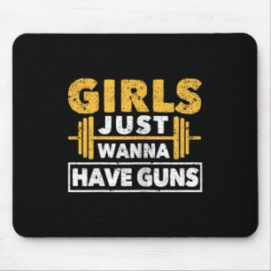 Funny Workout Girl Gym Athlete Girls Just Wanna Ha Mouse Pad