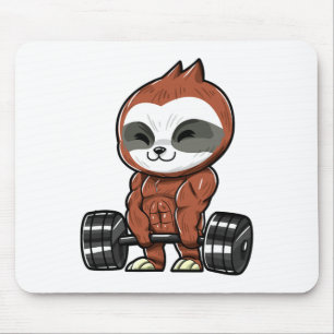 Funny Workout Gym Sloth Fitness Bodybuilding  Mouse Pad