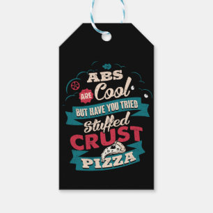 Funny Workout Humour, Abs vs Pizza, Bulking Novelt Gift Tags
