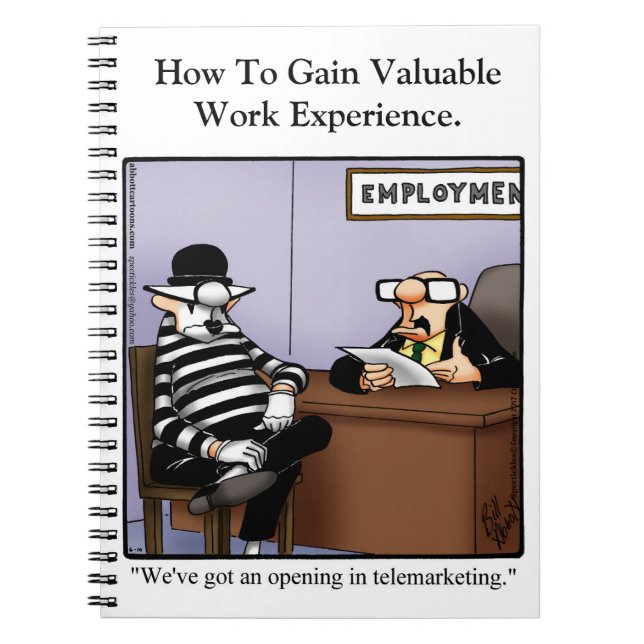 Funny Workplace Humour Notebook  (Front)