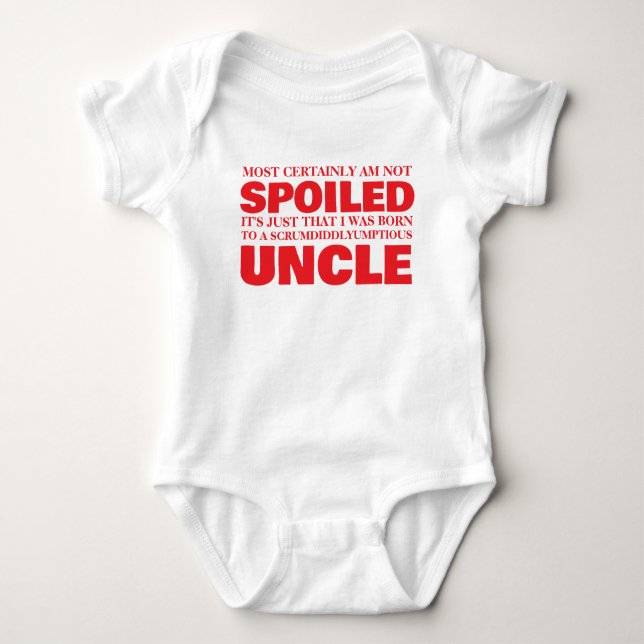funny world's greatest uncle baby bodysuit (Front)