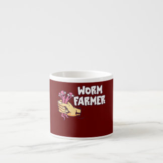 Funny Worm Farmer Hand Catch Worm Composting Espresso Cup