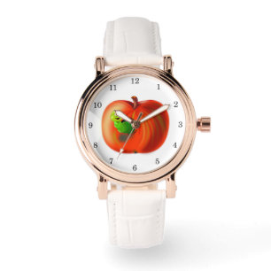 Funny Worm In Red Apple Watch
