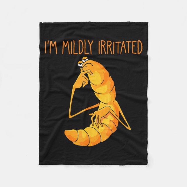 Funny Worm Meme I'm Mildly Irritated Marcus Mens W Fleece Blanket (Front)