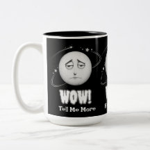 Funny "Wow" Moon Face Coffee Mug