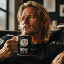 Funny "Wow" Moon Face Coffee Mug