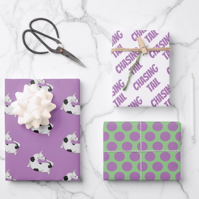 Funny Wrapping Paper For Dogs Birthday (Front)