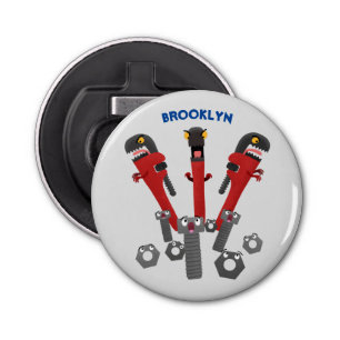 Funny wrench monster tools humour cartoon bottle opener