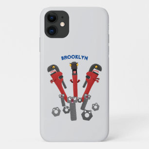 Funny wrench monster tools humour cartoon Case-Mate iPhone case