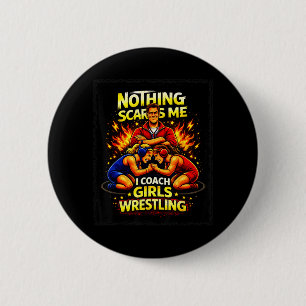 Funny Wrestling Coach Art for Men Women Coach 6 Cm Round Badge