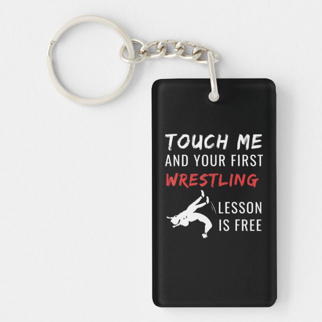 Funny Wrestling Coach Sports Wrestling Lover Gift Key Ring (Front)