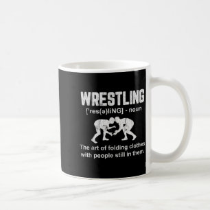 Funny Wrestling Definition Wrestler Boys Mens Teen Coffee Mug