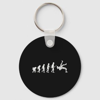 Funny Wrestling Evolution of Wrestler Martial Arts Key Ring