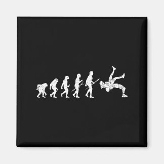 Funny Wrestling Evolution of Wrestler Martial Arts Magnet