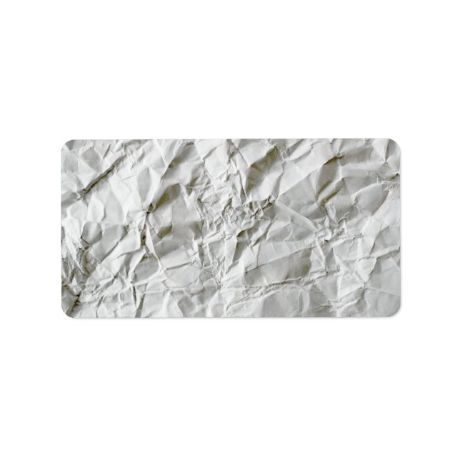Funny wrinkled paper label (Front)