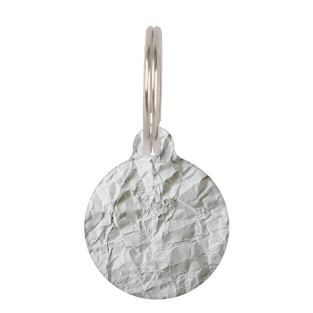 Funny wrinkled paper pet tag (Front)