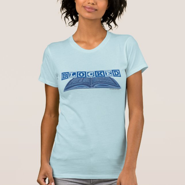 Funny Writer Blocks Author Illustration T-Shirt (Front)