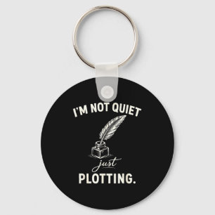 Funny writer saying novelist author humour books key ring