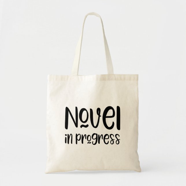 Funny Writer Slogan Tote Bag (Front)
