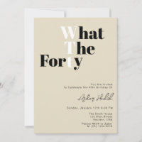 Funny WTF Adult 40th Birthday