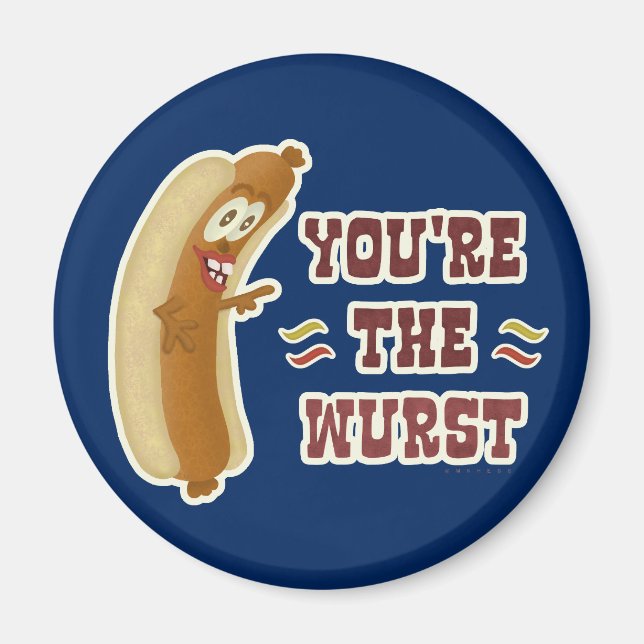 Funny Wurst Bratwurst Oktoberfest Humour Magnet (Front)