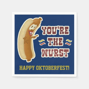 Funny Wurst Bratwurst Oktoberfest Humour Napkin