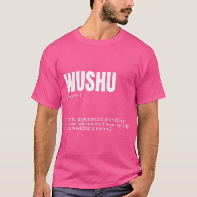 Funny Wushu Kung Fu Combat Specialist Definition T-Shirt (Front)