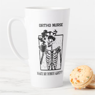 Funny X-ray Customisable Medical Job Ortho Nurse Latte Mug