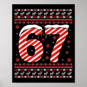 Funny Xmas 67 Six Seven Meme Gen Alpha Slang Chris Poster