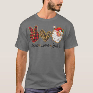 Funny Xmas Christmas Tee For Adult Kid Peace Love 