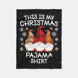 Funny Xmas Gnomes Men Women Kids This Is My Christ Fleece Blanket