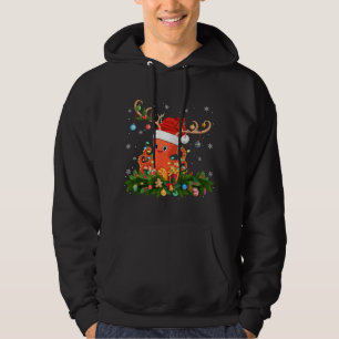 Funny Xmas Holiday Reindeer Hat Santa Octopus Chri Hoodie