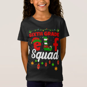 Funny Xmas Lighting Christmas 6th Grade Elf Squad T-Shirt