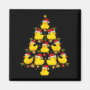 Funny Xmas Lighting Santa Hat Rubber Duck Christma Magnet