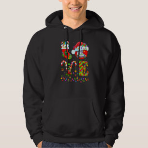 Funny Xmas Lighting Santa Love Figure Skating Chri Hoodie