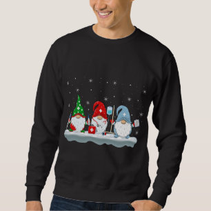 Funny Xmas Lighting Santa Nurse Gnomes Christmas Sweatshirt