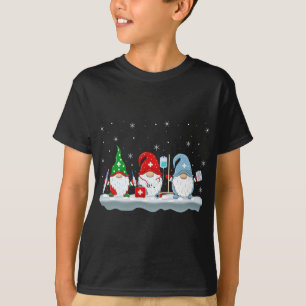 Funny Xmas Lighting Santa Nurse Gnomes Christmas T-Shirt