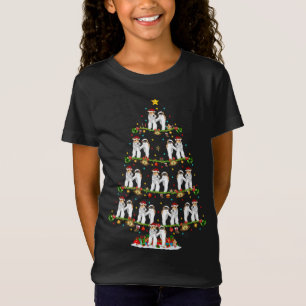 Funny Xmas Lighting Santa Wire Fox Terrier Christm T-Shirt