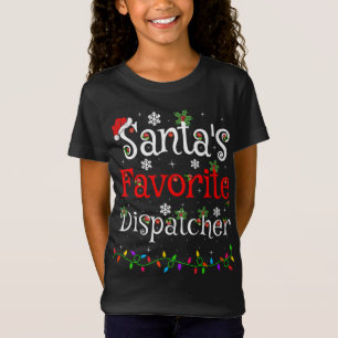Funny Xmas Lighting Santa's Favourite Dispatcher C T-Shirt