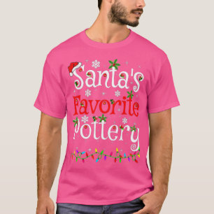 Funny Xmas Lighting Santas Favourite Pottery Chris T-Shirt