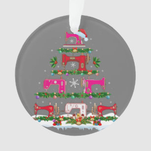 Funny Xmas Lighting Sewing Machine Christmas Tree Ornament