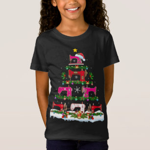 Funny Xmas Lighting Sewing Machine Christmas Tree T-Shirt