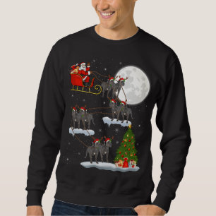 Funny Xmas Lighting Tree Santa Riding Cane Corso C Sweatshirt